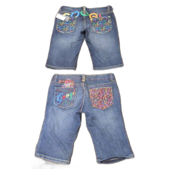 Coogi Denim Blue Jean Denim Shorts Y2K Women's Size 7/8 NWT Lot of 2 pair - Picture 1 of 2
